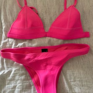 Hot pink TRIANGL swim suit!